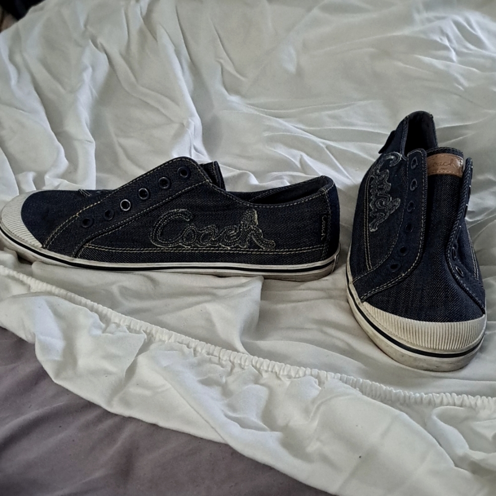Coach denim sneakers